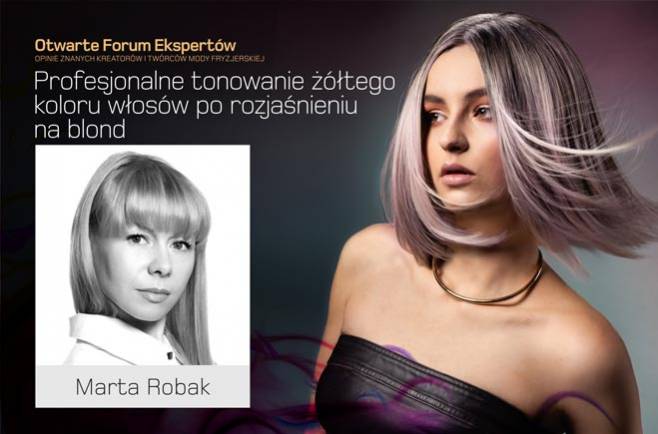 Marta Robak - profesjonalne tonowanie żółtego koloru włosów po rozjaśnieniu na blond